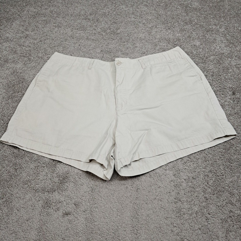 Venezia Jeans Khaki Cotton Chino Shorts Womens Plus Size 22 Tan Casual Summer